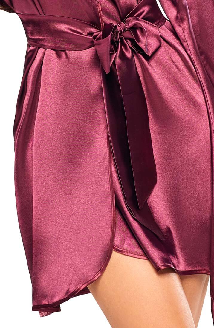 Bordeaux satin kimono - Samira - COAX Copenhagen