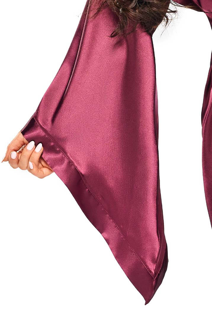 Bordeaux satin kimono - Samira - COAX Copenhagen