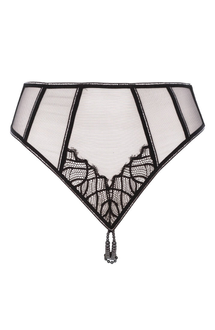 Højtaljet trusse med dobbelt perlesnor - Manhattan High Waist Brief - COAX Copenhagen