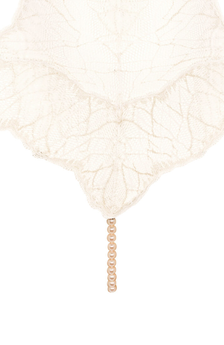 Elfenbens hvid bodysuit med single perlesnor - Sydney Body Single - COAX Copenhagen