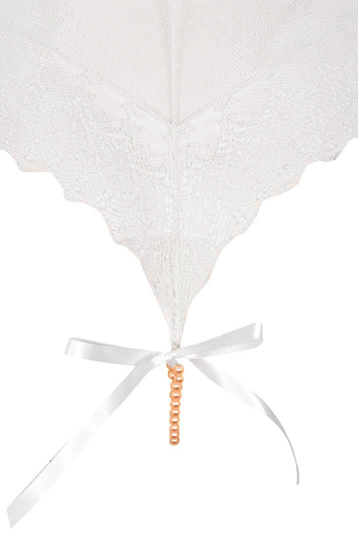 Elfenbens hvid bodysuit med perlesnor - Geneva Body - COAX Copenhagen