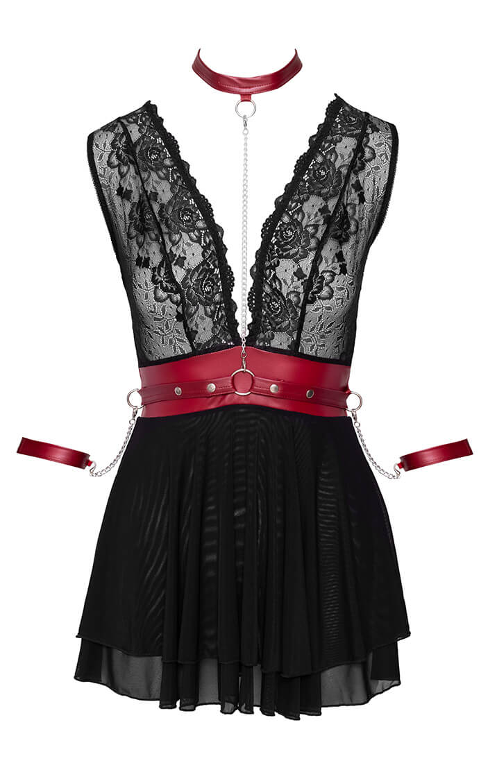 Lingeri kjole med choker & restraints - Seeking Visuals - COAX Copenhagen