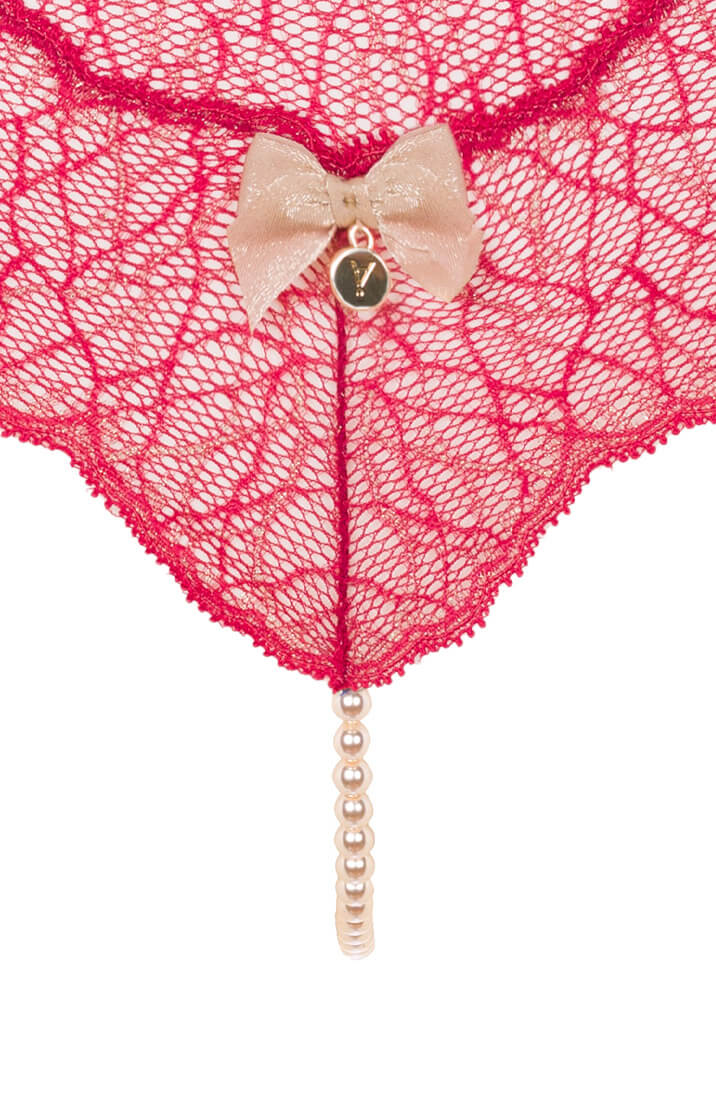 Rød trusse med single perlesnor - Sydney Single - COAX Copenhagen