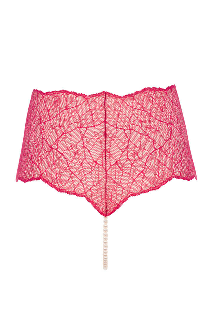 Rød hipster trusse med single perlesnor - Sydney panty - COAX Copenhagen