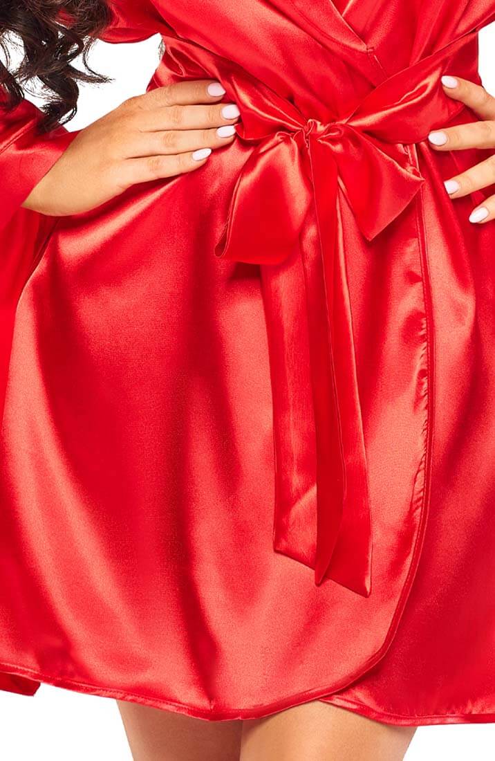 Rød satin kimono - Kandi - COAX Copenhagen