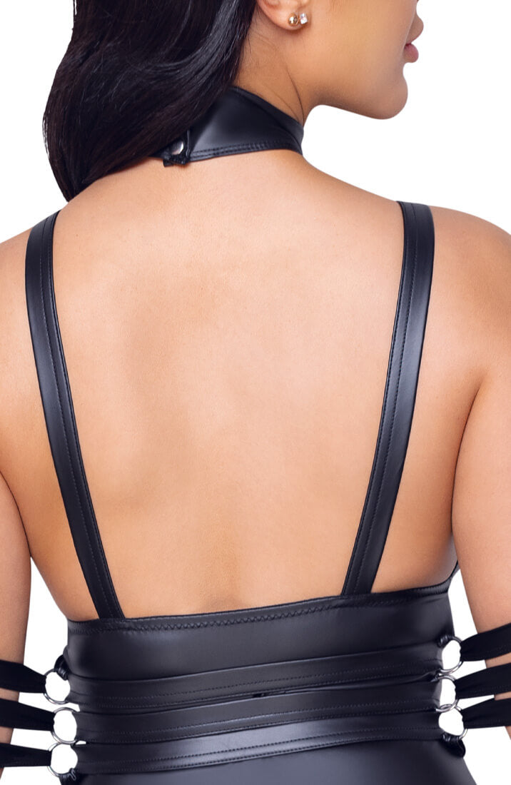 Sort kjole med harness restraints - Guilty of Observation - COAX Copenhagen