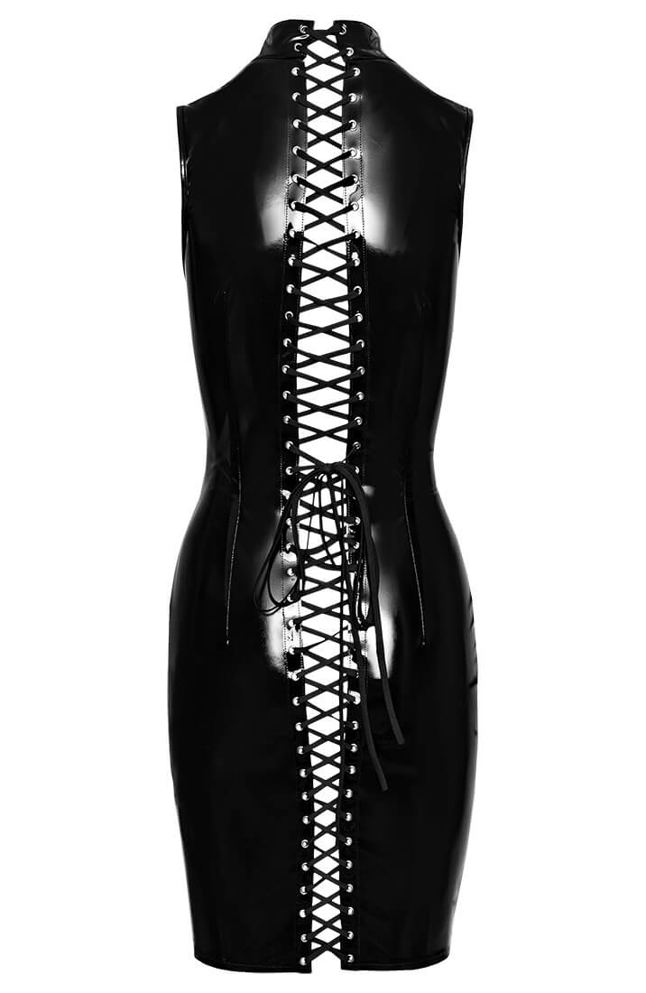 Sort vinyl bodycon kjole - Elevated Essentials - COAX Copenhagen