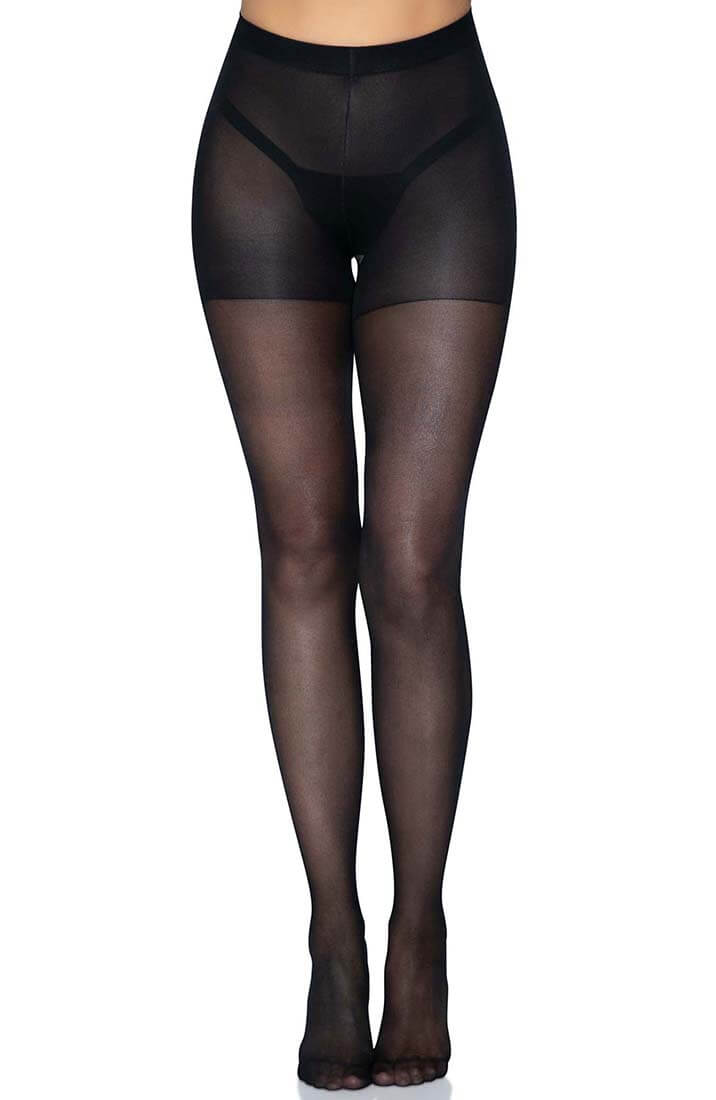 Sorte bundløse nylon strømpebukser - COAX Copenhagen