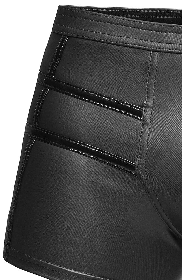 Sorte boxershorts i wetlook med metal lynlås - COAX Copenhagen