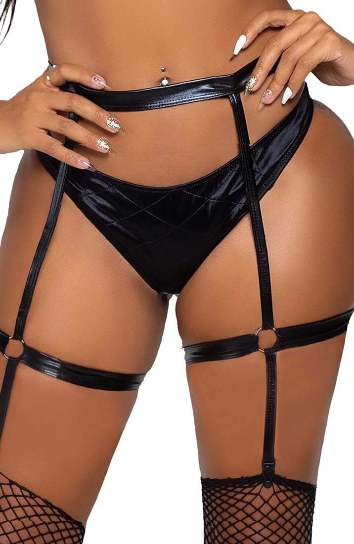 Strappy wetlook O-ring hofteholder - Strap Me - COAX Copenhagen
