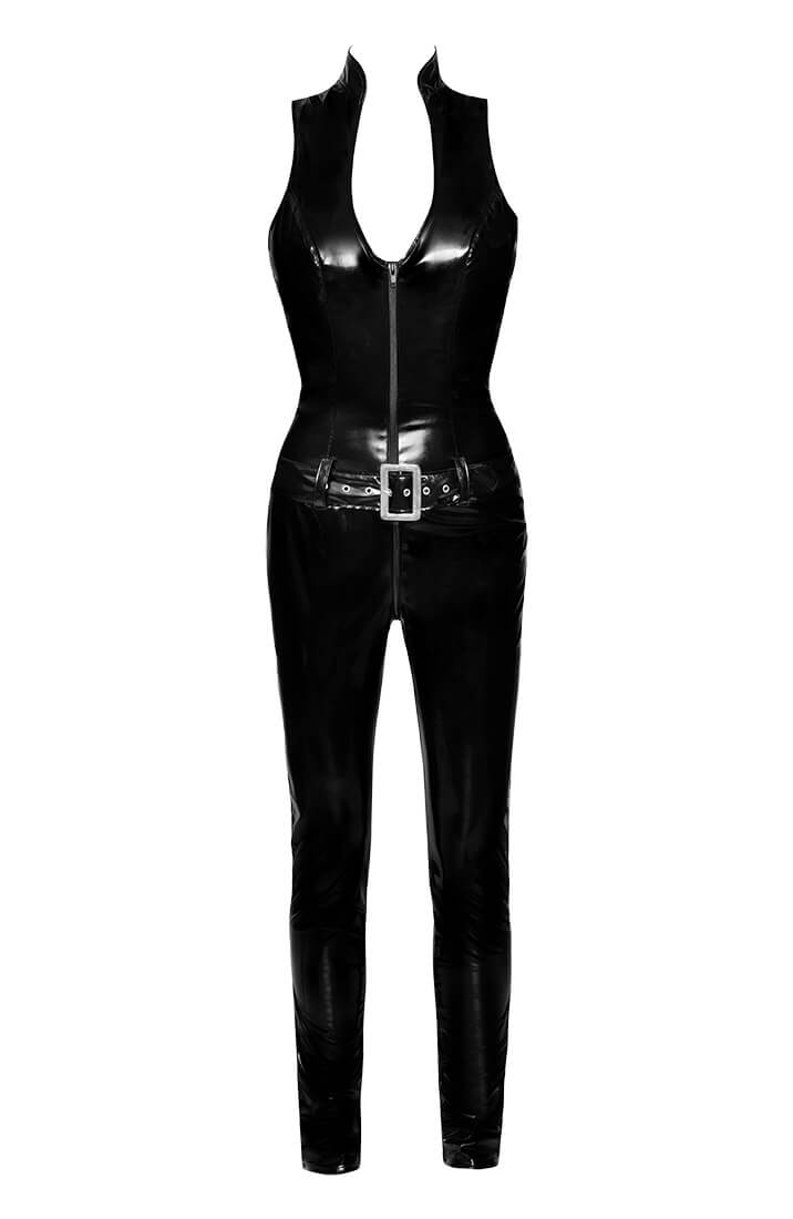 Vinyl catsuit med bælte - Maintain Momentum - COAX Copenhagen