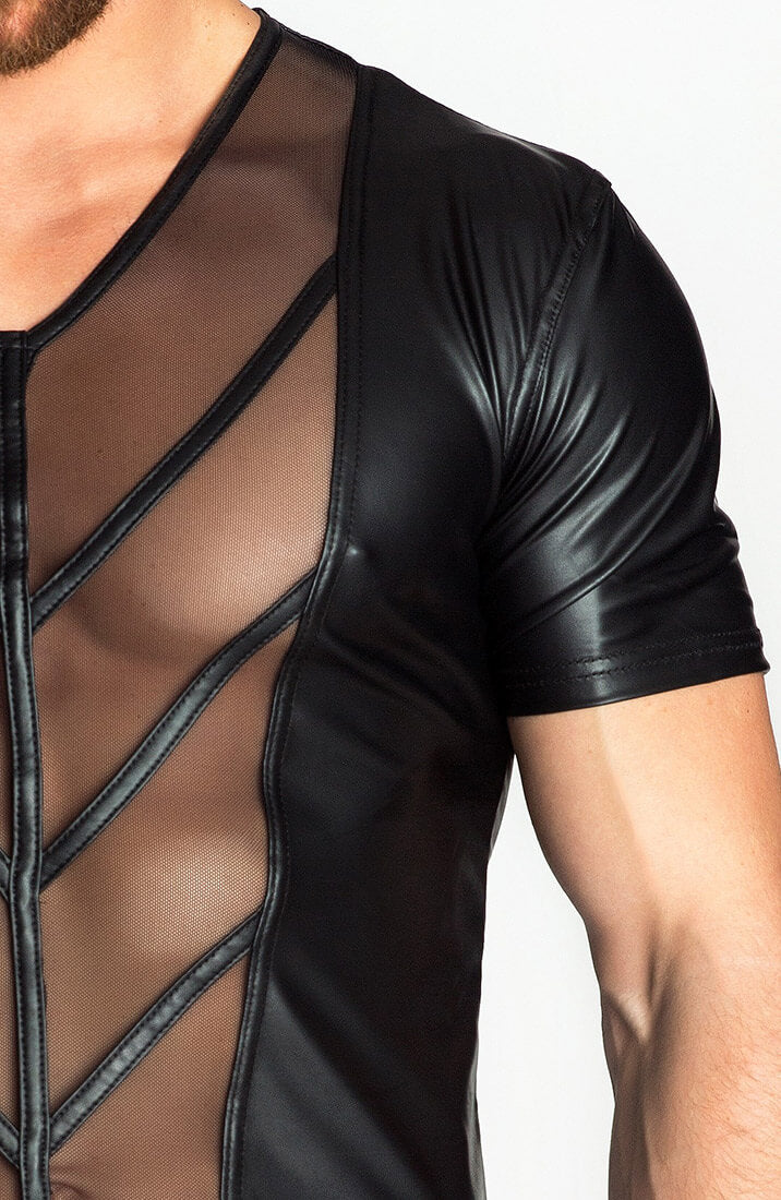 Wetlook t-shirt med nylon paneler - My Will - COAX Copenhagen
