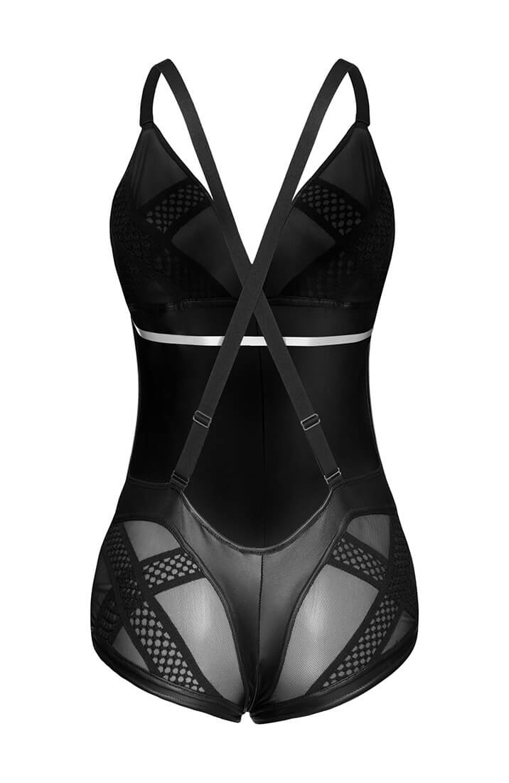 Wetlook teddy med boyshorts - I am a Narcissist - COAX Copenhagen