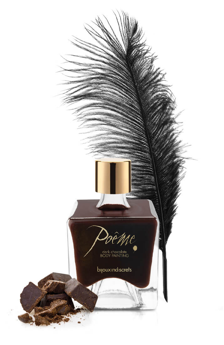 Chokolade body paint & fjer - Dark Chocolate - COAX Copenhagen