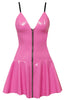 Hot pink vinyl kjole - Fetish Doll