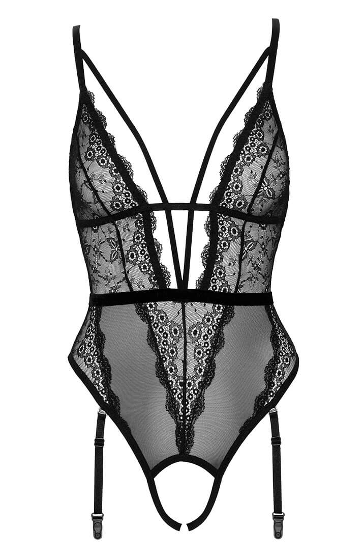 Sort bodysuit med perlesnor - Out To Allure - COAX Copenhagen
