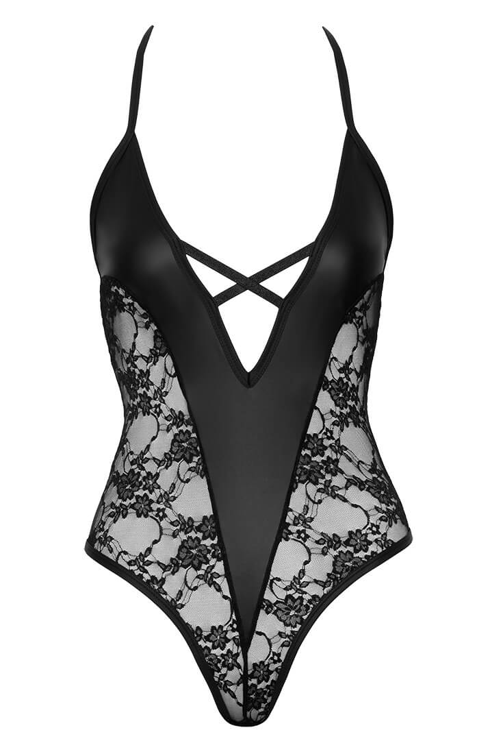 Sort blonde X wetlook bodysuit - Mischievous Fantasies - COAX Copenhagen