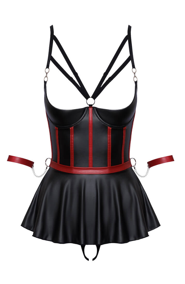 Peplum lingeri med åben skål & restraints - FWB - COAX Copenhagen