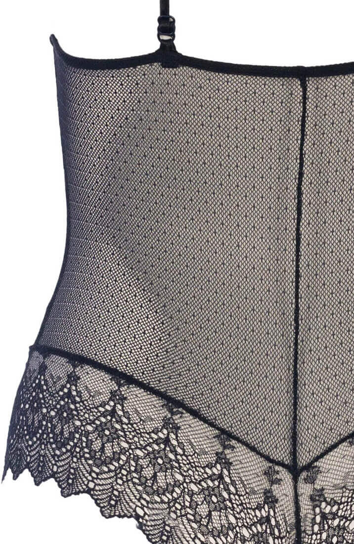 Ryglænge af sort bodysuit med sorte perler fra COAX Copenhagen