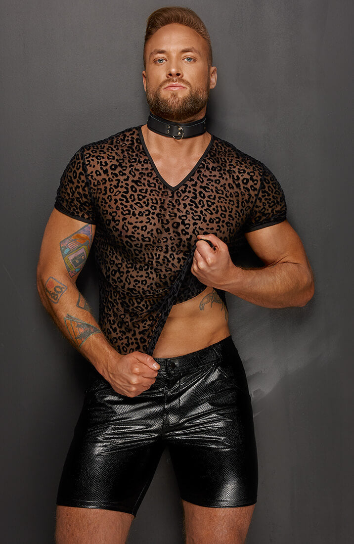 T-shirt med leopard flock broderi - Rowdy Hunk - COAX Copenhagen
