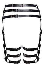 Indlæs billede til gallerivisning Skulpturelt læder harness til hofter, talje og lår
