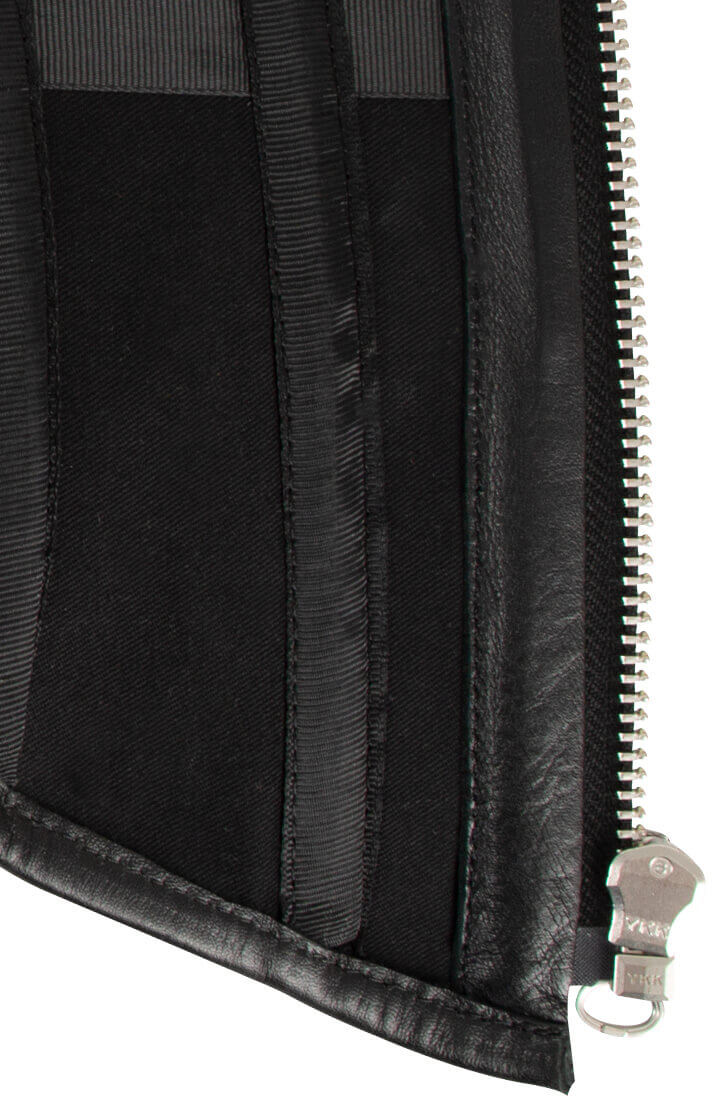 Blødt lammeskindslæder talje underbust korset med dramatisk silhuet