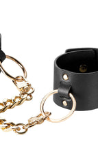 Indlæs billede til gallerivisning Brede faux læder cuffs med kæde