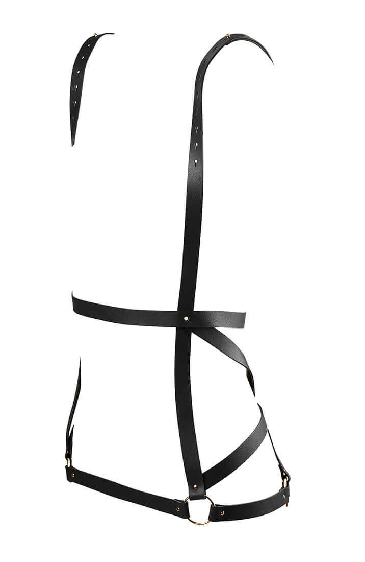 Faux læder kjole harness