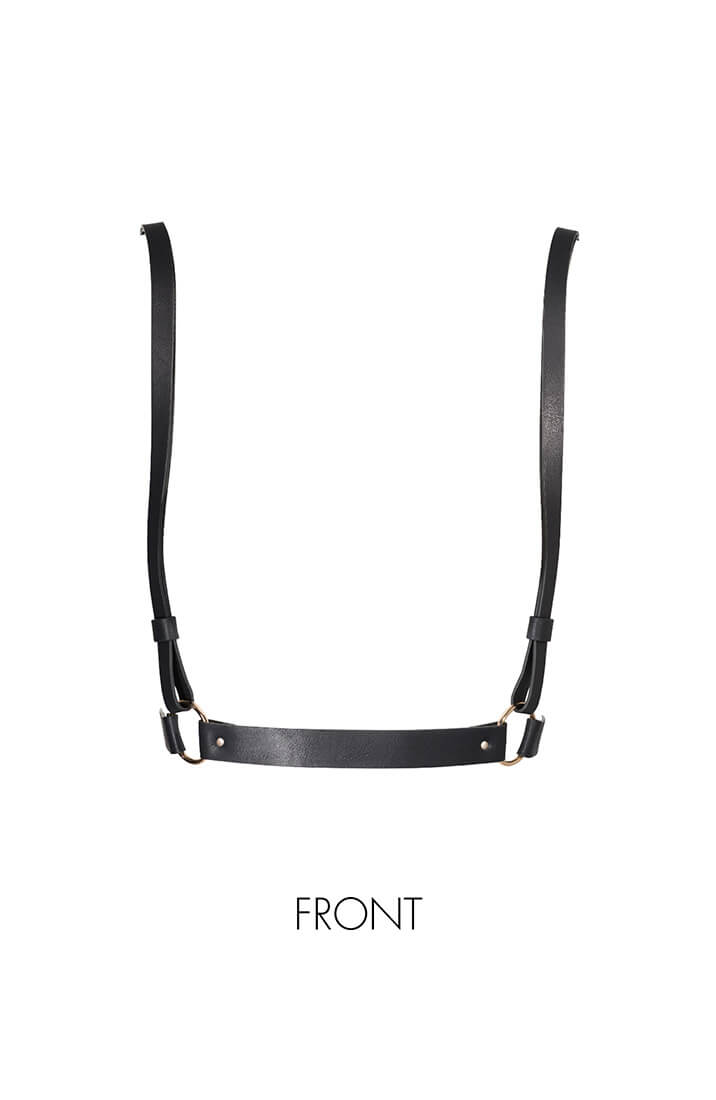 Sort body harness med X design på ryggen