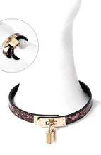 Indlæs billede til gallerivisning Faux pink &amp; guld slangeskinds choker/armbånd - COAX Copenhagen