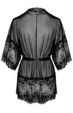 Indlæs billede til gallerivisning Fræk sort blonde &amp; nylon kimono