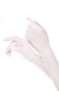 Hvide opera lange nylon handsker med sløjfe