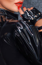 Indlæs billede til gallerivisning Langærmet PVC kjole med knapper