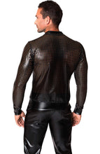 Indlæs billede til gallerivisning Laser-cut wetlook bomber jakke - Dominant Force - COAX Copenhagen