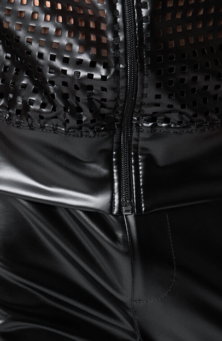Laser-cut wetlook bomber jakke - Dominant Force - COAX Copenhagen