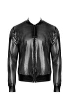 Indlæs billede til gallerivisning Laser-cut wetlook bomber jakke - Dominant Force - COAX Copenhagen