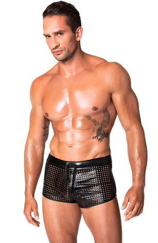 Laser-cut wetlook boxershorts - Lustful Conqueror - COAX Copenhagen