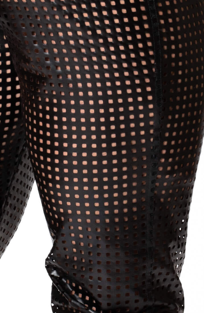 Laser-cut wetlook tregging bukser - The Master’s Grip - COAX Copenhagen