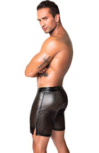 Indlæs billede til gallerivisning Laser-cut wetlook tregging shorts - Predator’s Throne - COAX Copenhagen