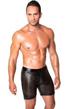 Indlæs billede til gallerivisning Laser-cut wetlook tregging shorts - Predator’s Throne - COAX Copenhagen