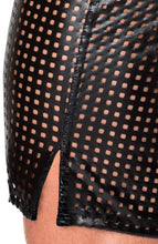 Indlæs billede til gallerivisning Laser-cut wetlook tregging shorts - Predator’s Throne - COAX Copenhagen