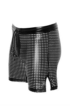 Indlæs billede til gallerivisning Laser-cut wetlook tregging shorts - Predator’s Throne - COAX Copenhagen