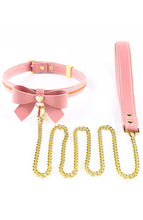 Indlæs billede til gallerivisning Lyserød faux læder butterfly choker &amp; snor - COAX Copenhagen