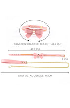 Indlæs billede til gallerivisning Lyserød faux læder butterfly choker &amp; snor - COAX Copenhagen