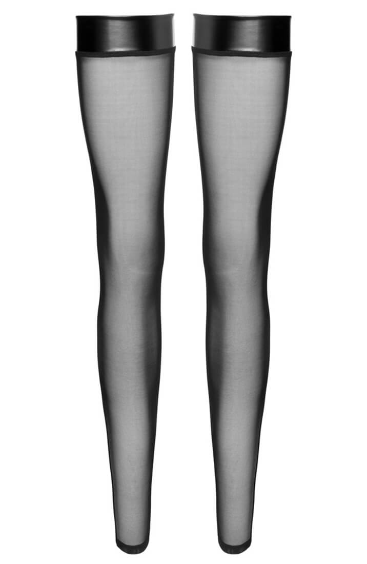 Nylon X Wetlook Thigh Highs - Crown Jewel
