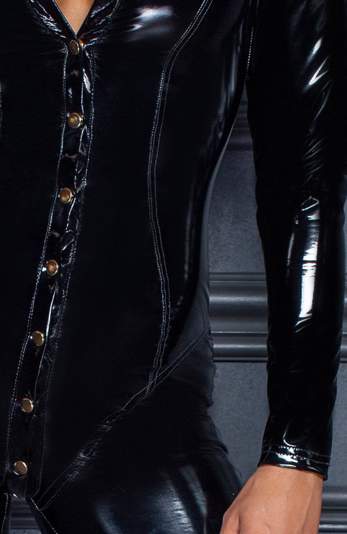 PVC catsuit med knapper - Make Me - COAX Copenhagen