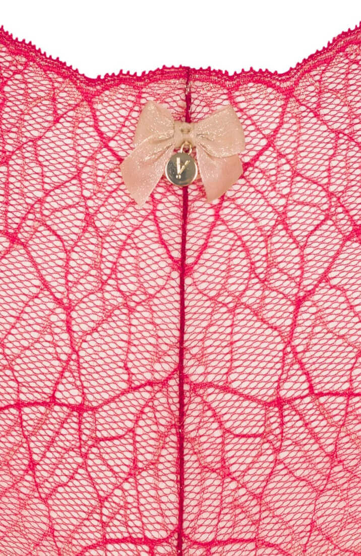 COAX Copenhagen rød blonde trusse med perlesnor for nydelse og forførelse