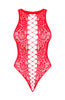 Rød bodysuit med faux snøre front - Get Hearts Racing - COAX Copenhagen