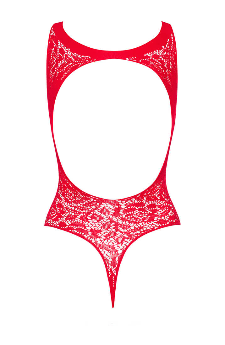 Rød bodysuit med faux snøre front - Get Hearts Racing - COAX Copenhagen