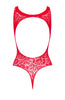 Rød bodysuit med faux snøre front - Get Hearts Racing - COAX Copenhagen